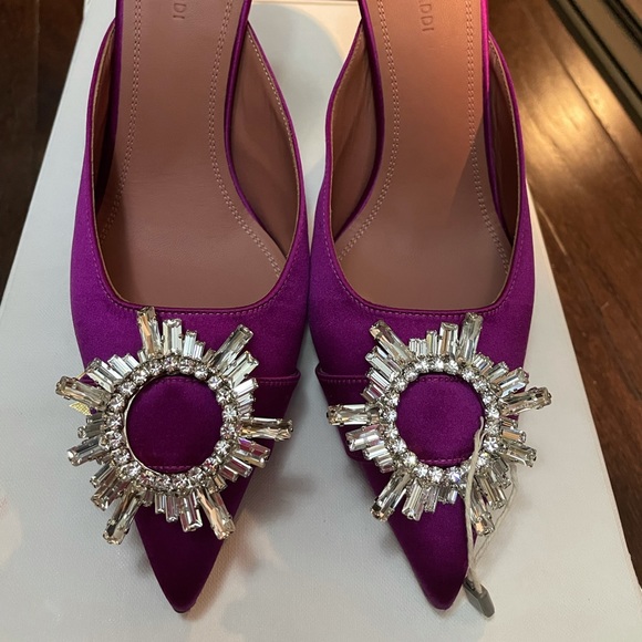 Amina Muaddi Shoes - Amina Muaddi Begum Satin